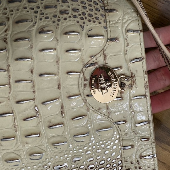 Brahmin Tan Crocodile Embossed Crossbody Bag - Picture 2 of 6